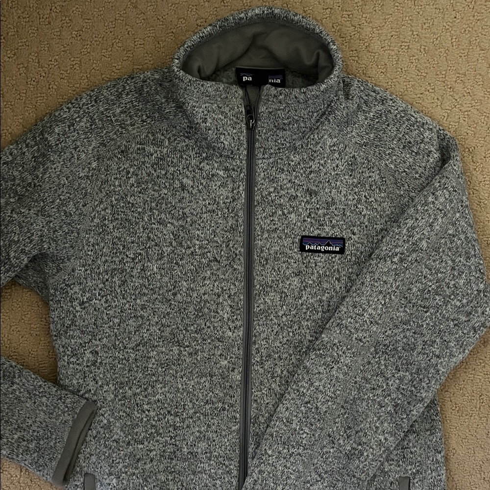 Patagonia Heathered Gray Zip-Up Fleece